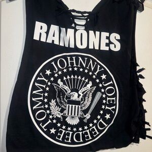 Black Ramones Graphic Tank Top